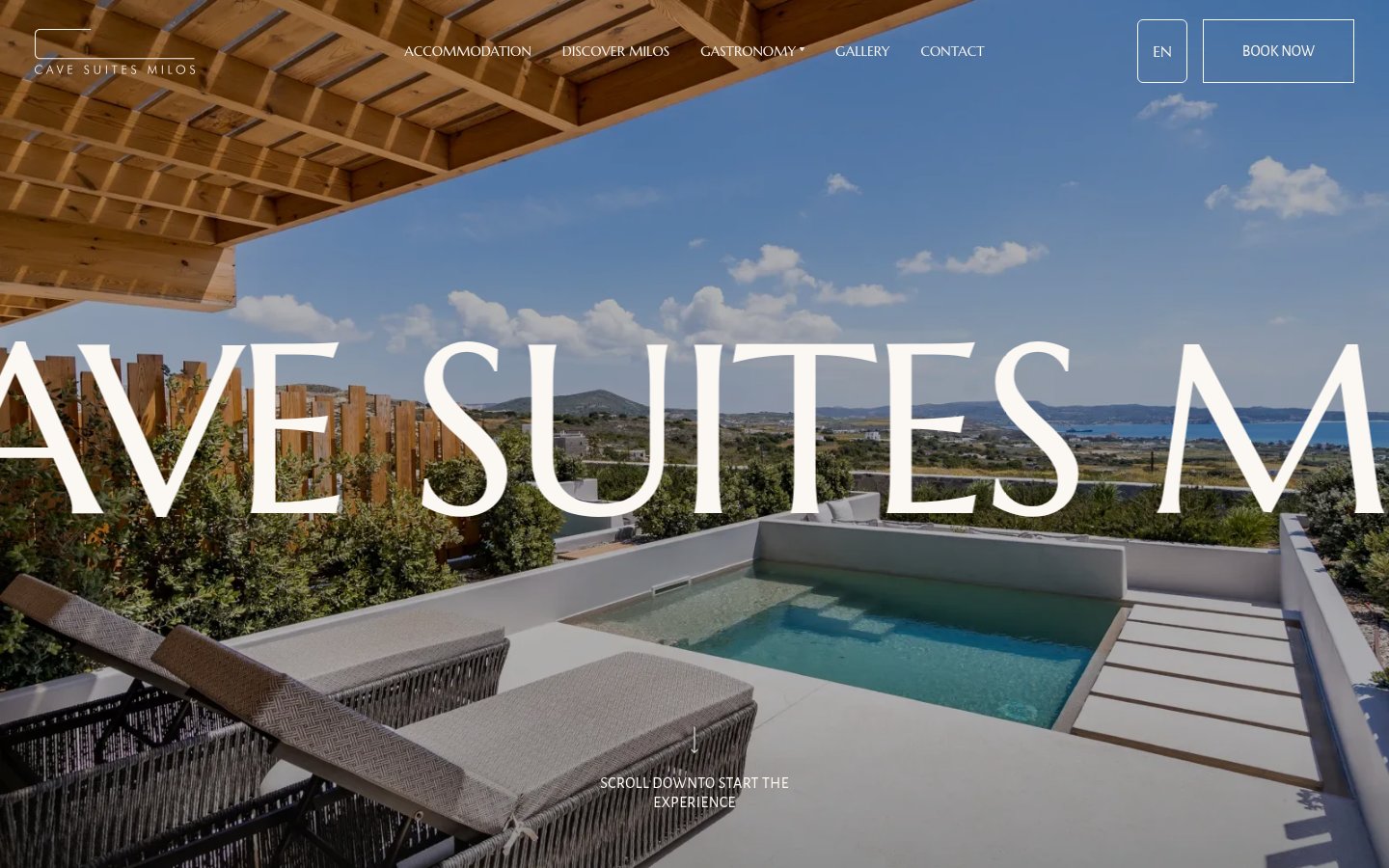 Cave Suites Milos landing page