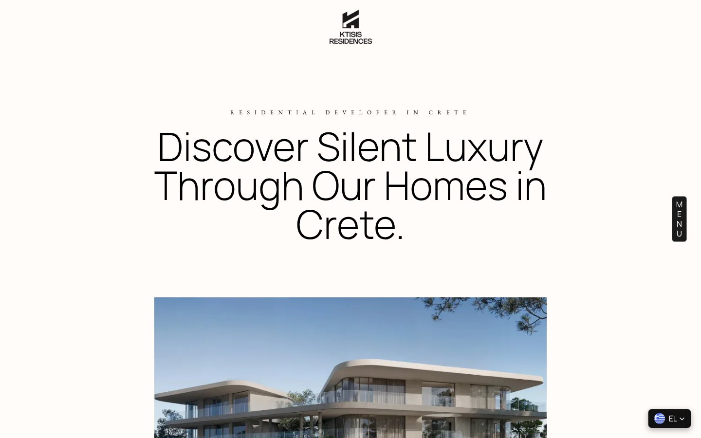 Ktisis Residences landing page