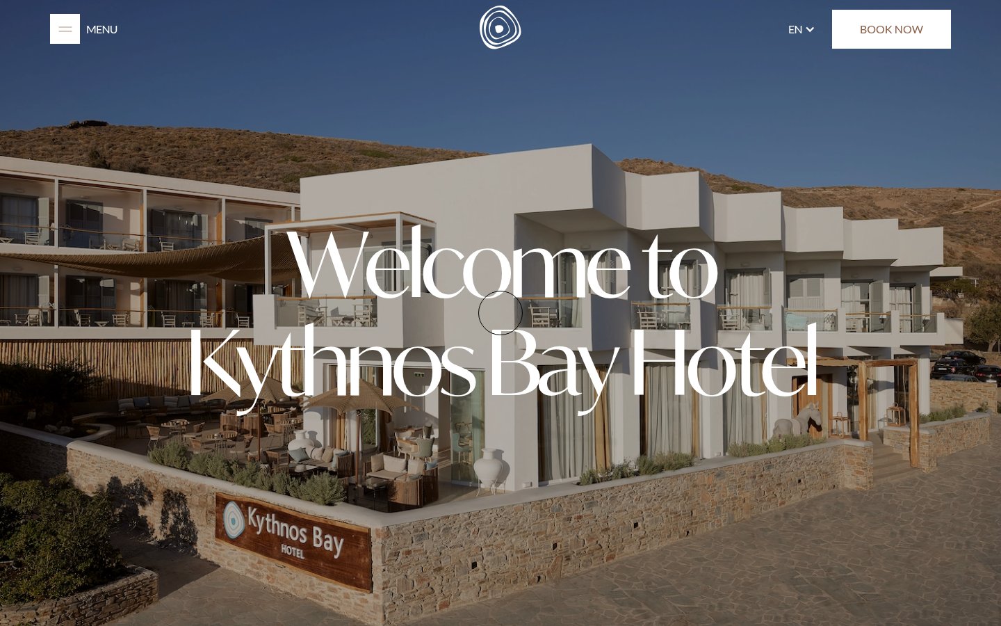 Kythnos Bay Hotel landing page