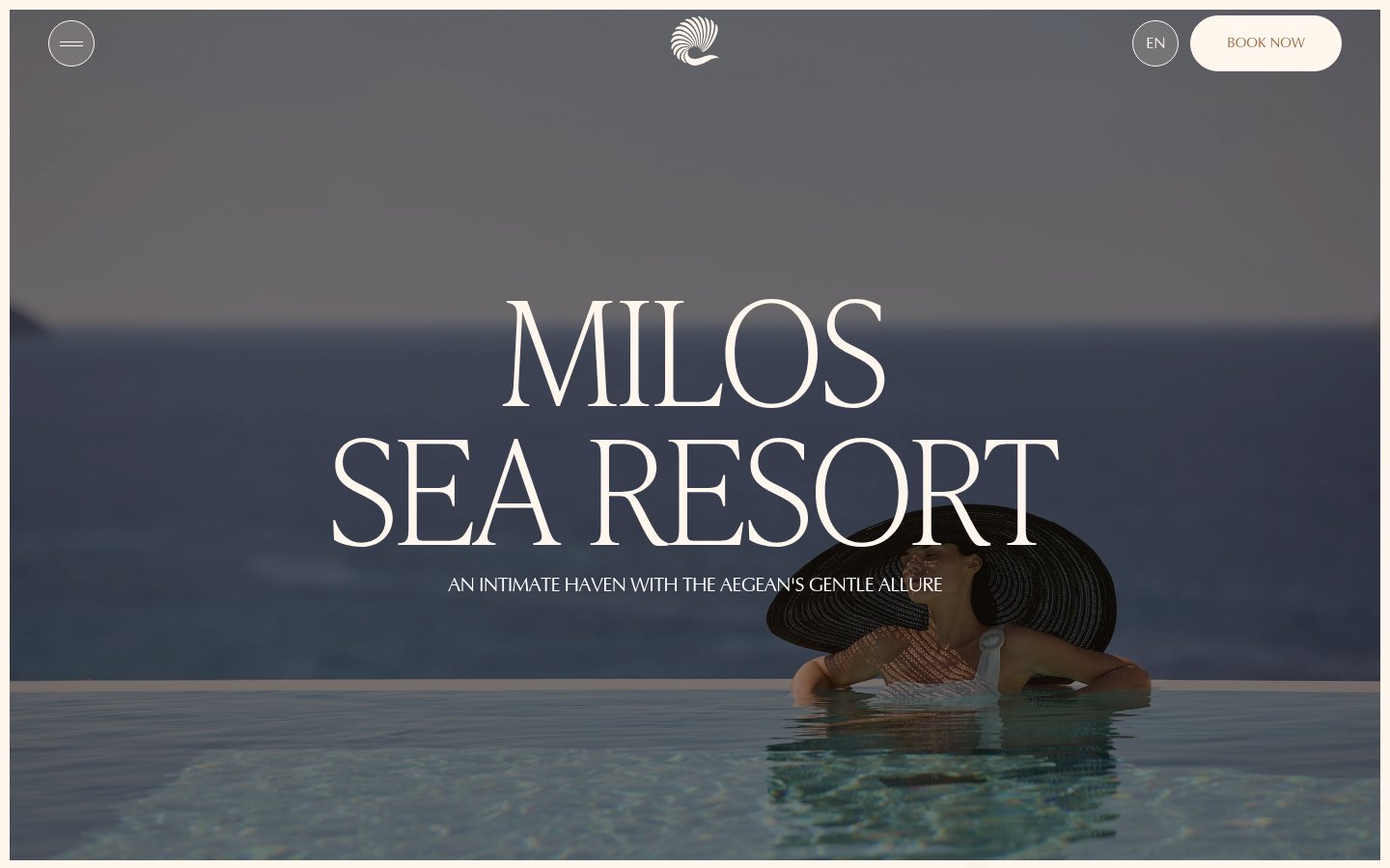 Milos Sea Resort landing page