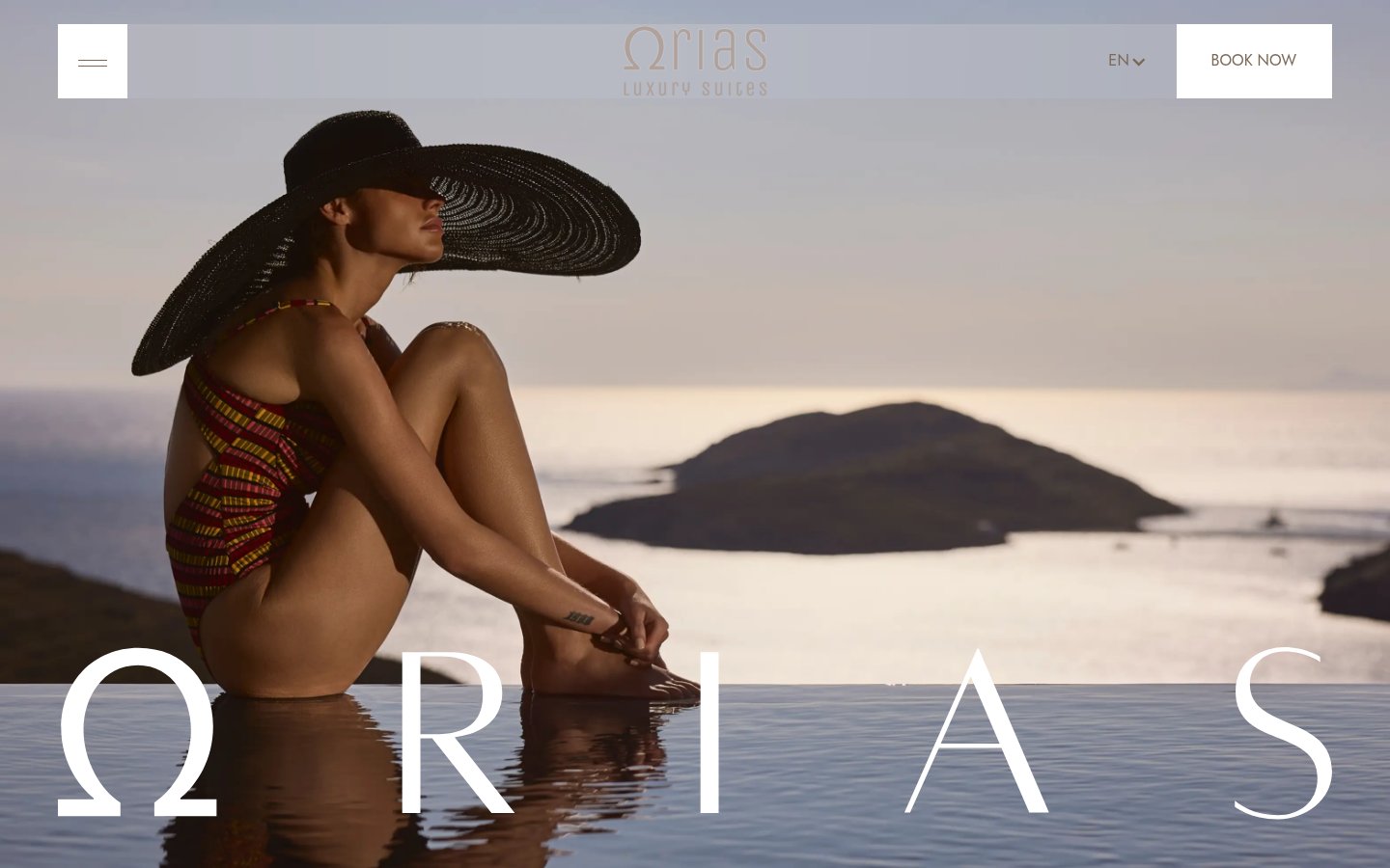 Orias Luxury Suites landing page