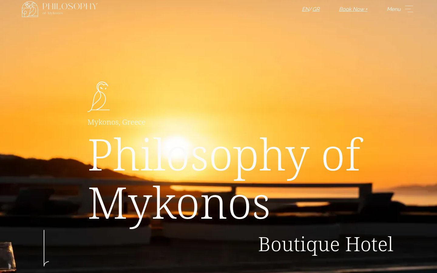 Philosophy of Mykonos landing page