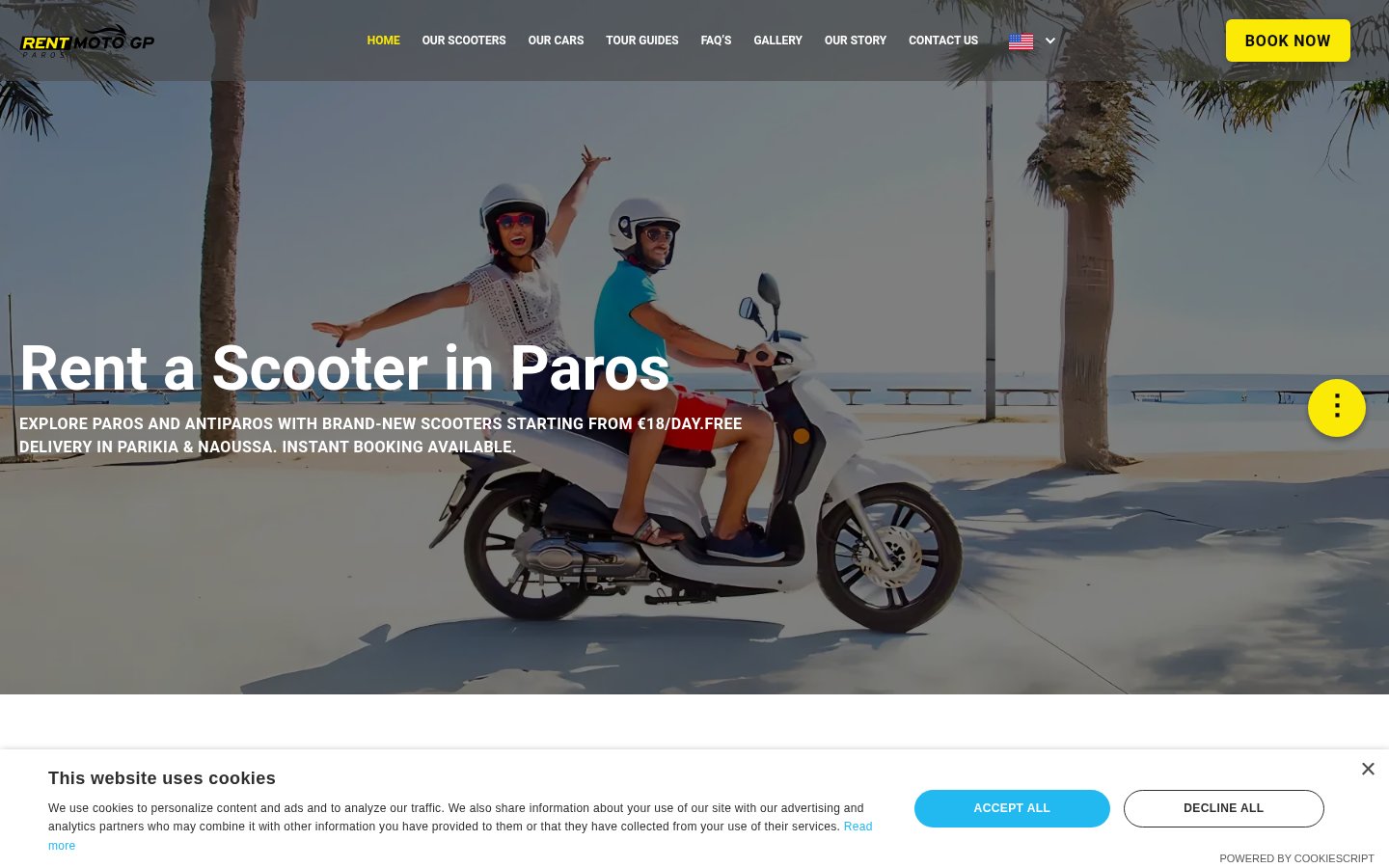 Rent Moto GP landing page
