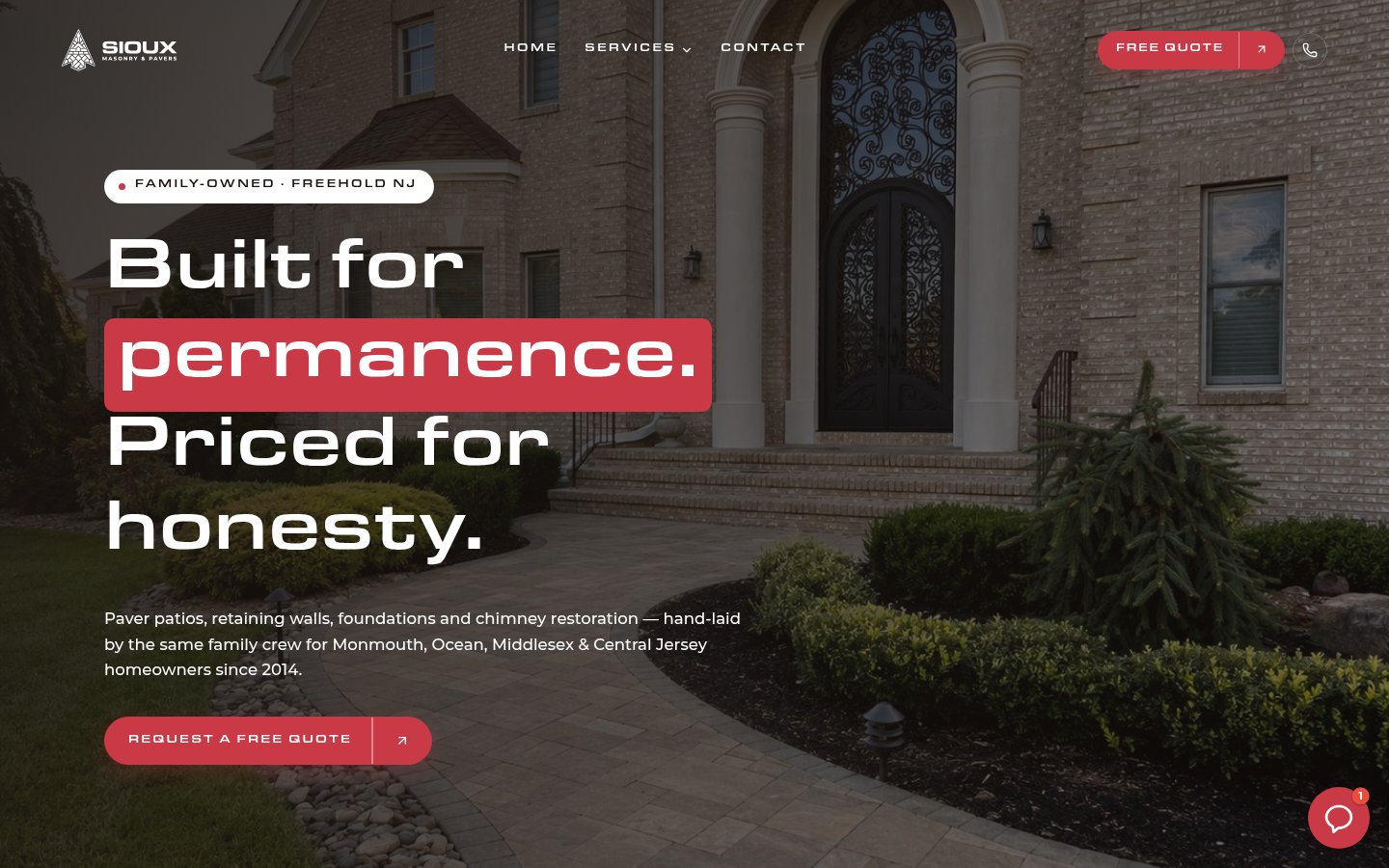 Sioux Masonry & Pavers landing page
