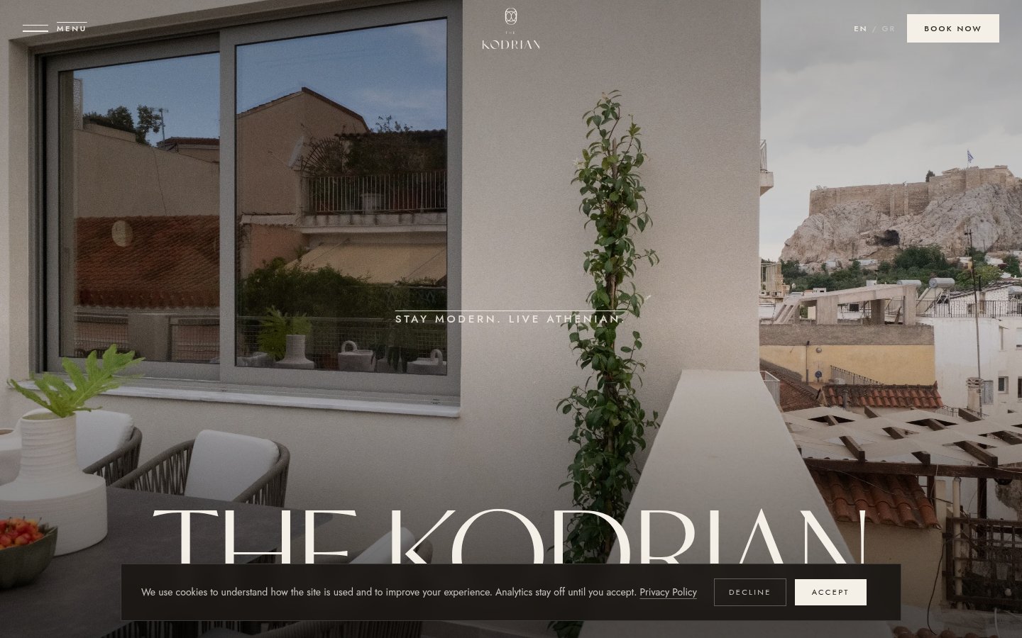 The Kodrian landing page
